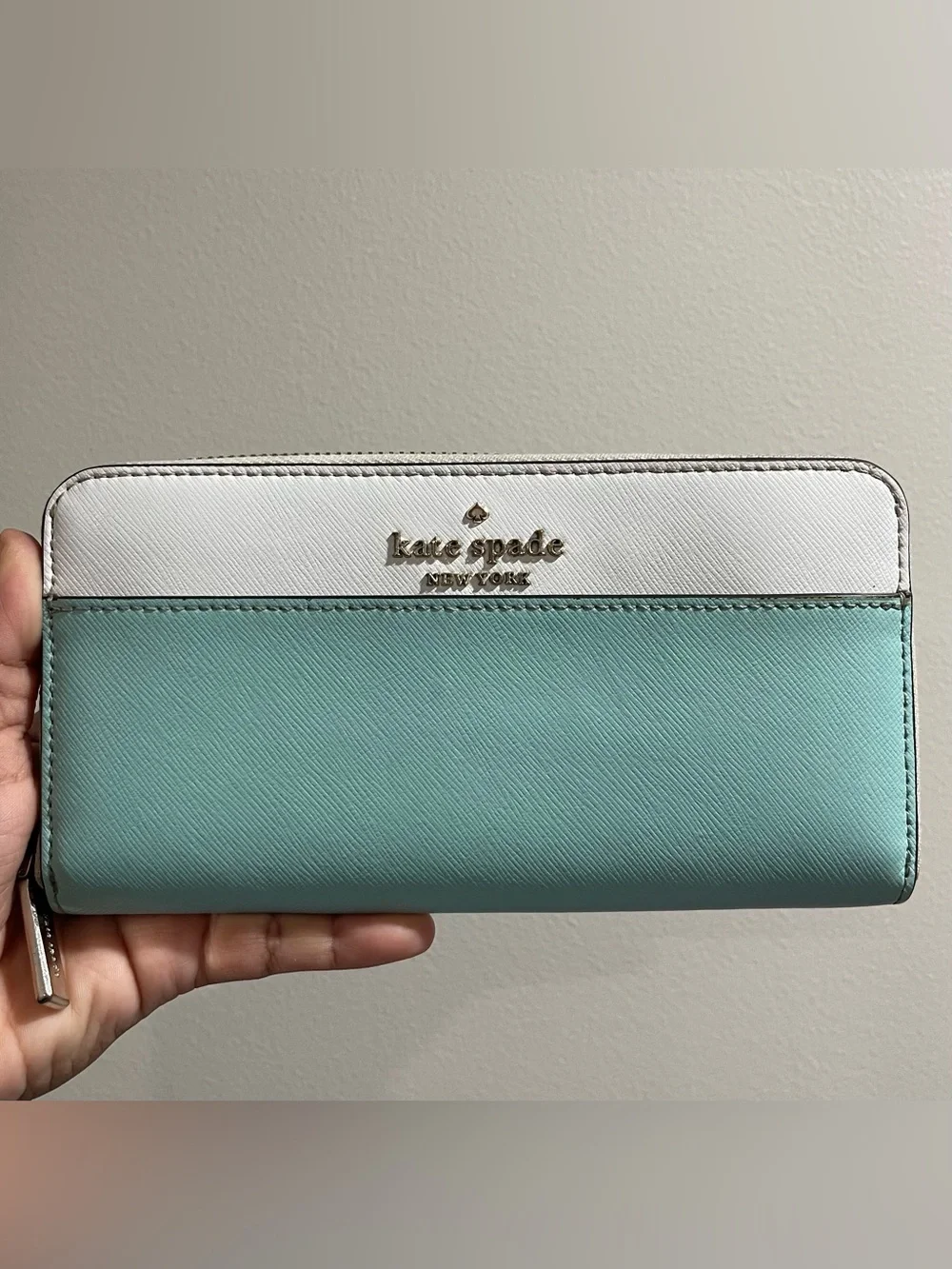 Kate Spade New York Staci Colorblock Large Wallet In Poolside Blue Multi